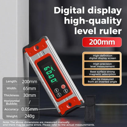 Pro Digital Magnetic Spirit Level – LED Angle Finder(20/30/40 cm | 8″/12″/16″)
