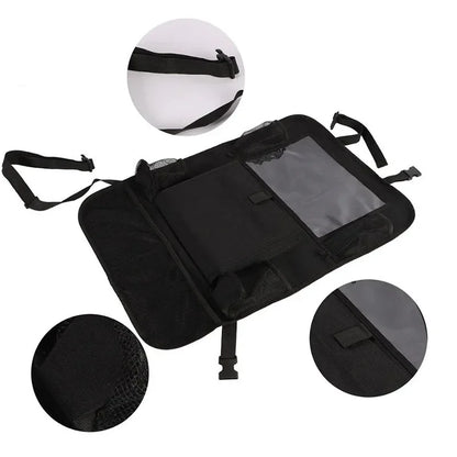 Car Backseat Organizer with Tablet Holder – Waterproof Seat Protector & Storage for Kids Travel