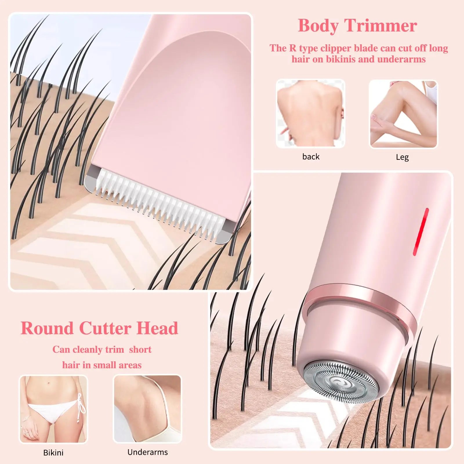 Waterproof Dual-Head Bikini Trimmer for Women – Wet & Dry Use