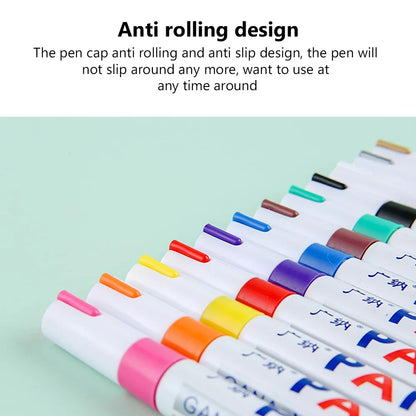 Write on Anything — Waterproof Paint Marker Set (12 Colors)