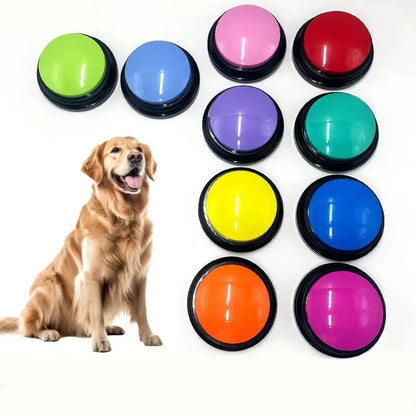 Interactive Recordable Dog Training Buttons – Portable & Fun Pet Toy