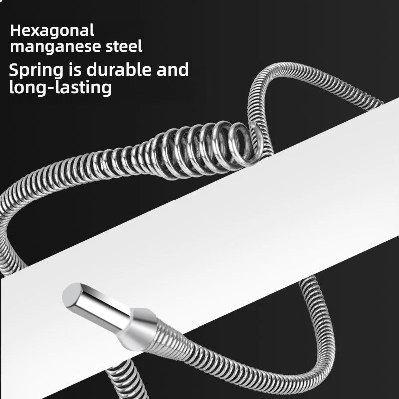Heavy-Duty Drain Cleaning Spring – Manual Pipe Unclogging Tool (1M to 5M)