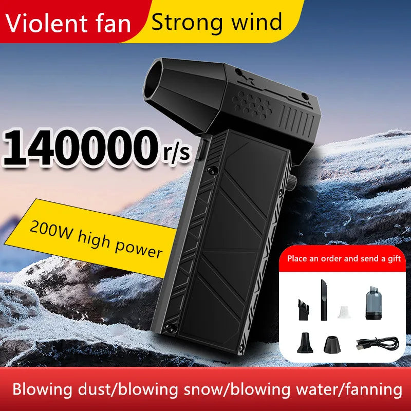 X6 TurboJet – 140,000 RPM Handheld Air Blower & Vacuum Cleaner with High-Capacity Battery