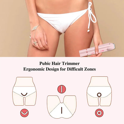 Waterproof Dual-Head Bikini Trimmer for Women – Wet & Dry Use