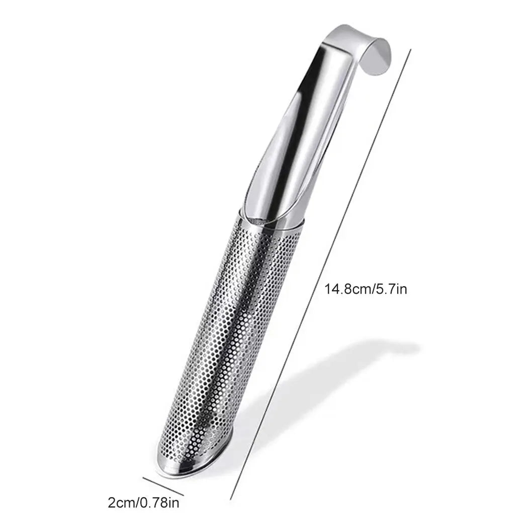 Stainless Steel Tea Infuser Stick – Sleek Loose Leaf Tea Strainer with Hook