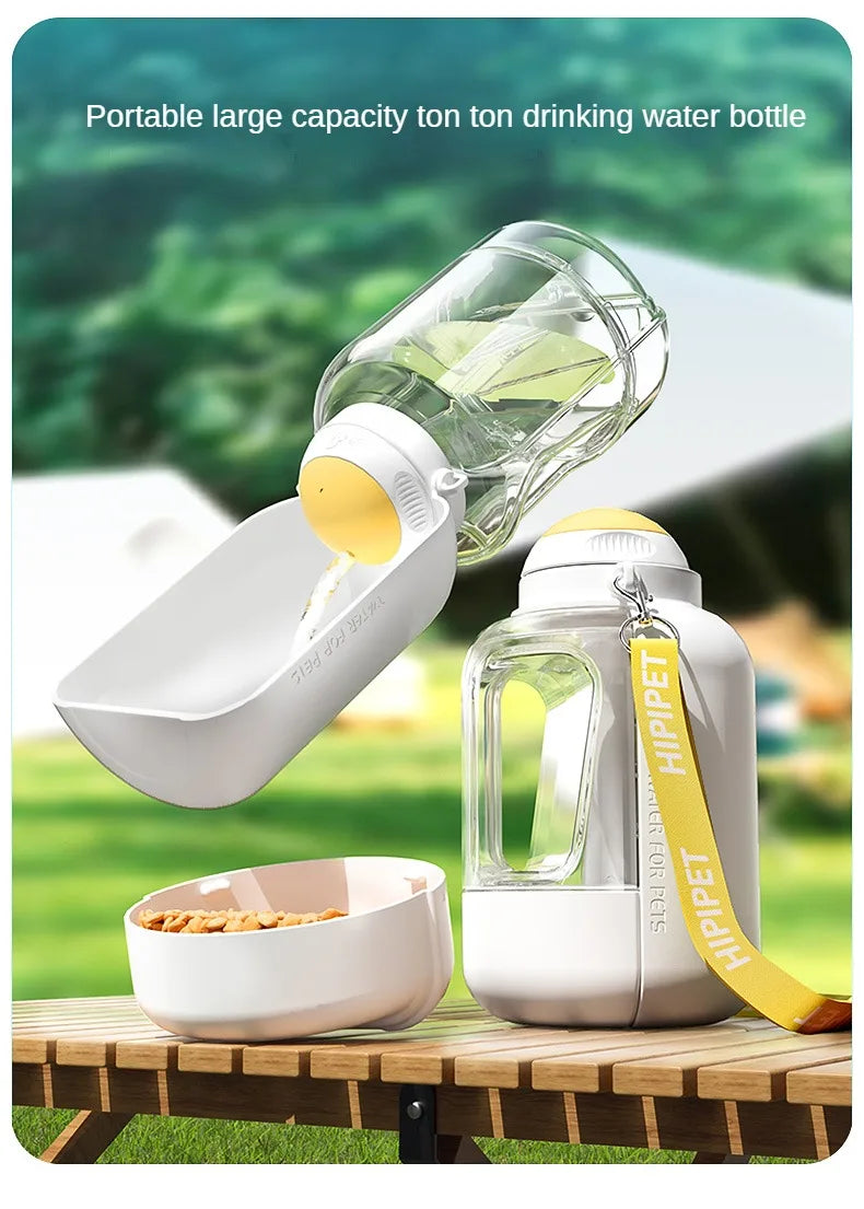 2-in-1 Portable Dog Water and Food Dispenser Bottle