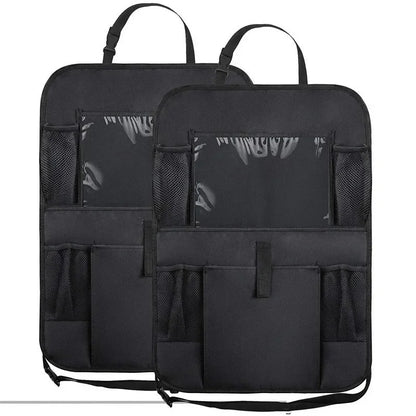 Car Backseat Organizer with Tablet Holder – Waterproof Seat Protector & Storage for Kids Travel