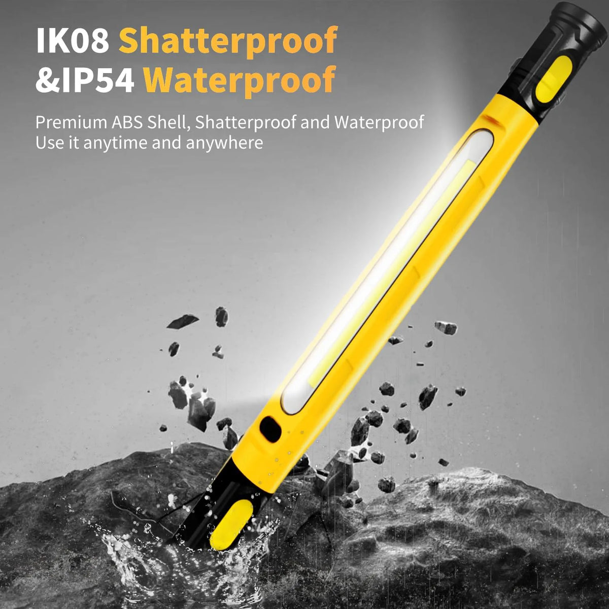 Rechargeable Magnetic COB Work Light – 360° Rotating LED Inspection Lamp