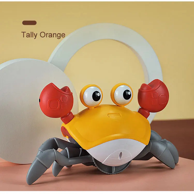 Interactive Crawling Crab Toy with Music and Obstacle Avoidance