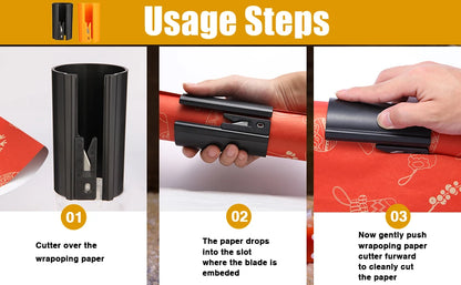 QuickWrap Cylindrical Wrapping Paper Cutter