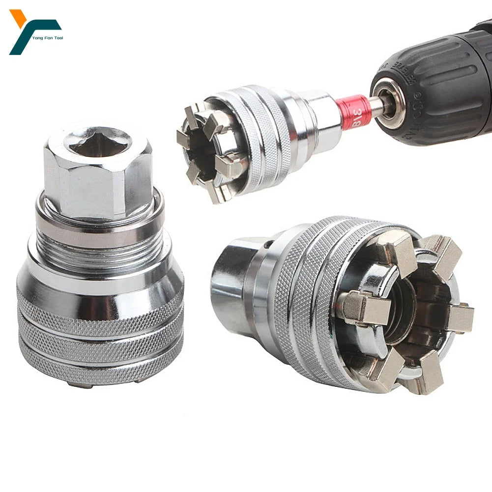 Universal Adjustable Socket (10–19 mm | 3/8–3/4 in) – 3/8" Drive for Power Drill & Wrench