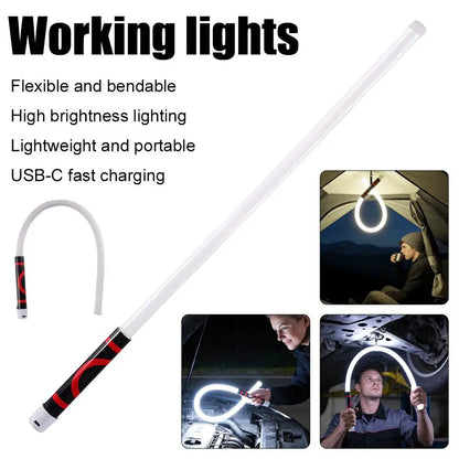 Flexible Rechargeable LED Work Light – 27" Bendable 800LM Inspection Light