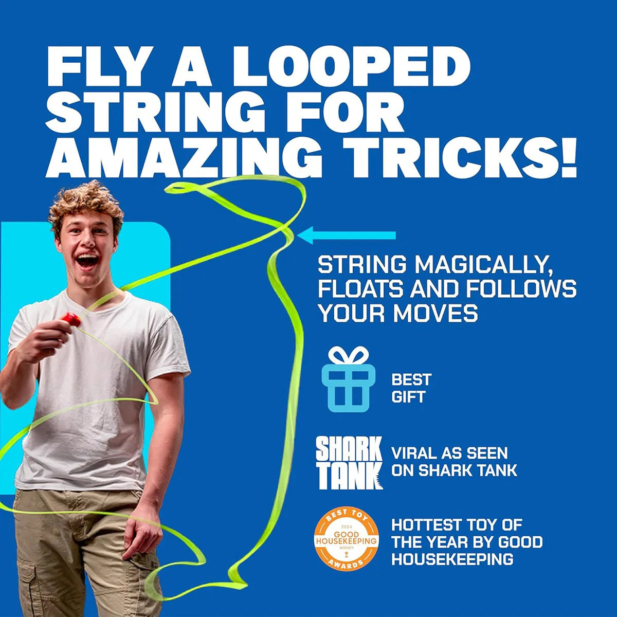 Rechargeable Flying Rope Launcher – Glowing Loop Trick Toy