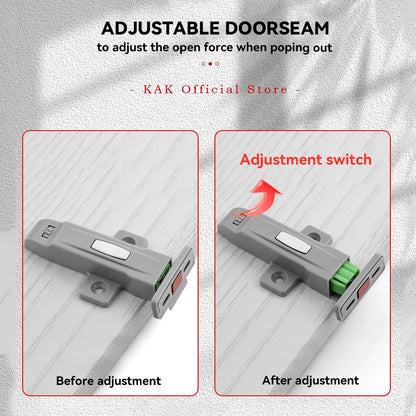 5-Pack Push-to-Open Cabinet Latches – Adjustable Hidden Door Catch
