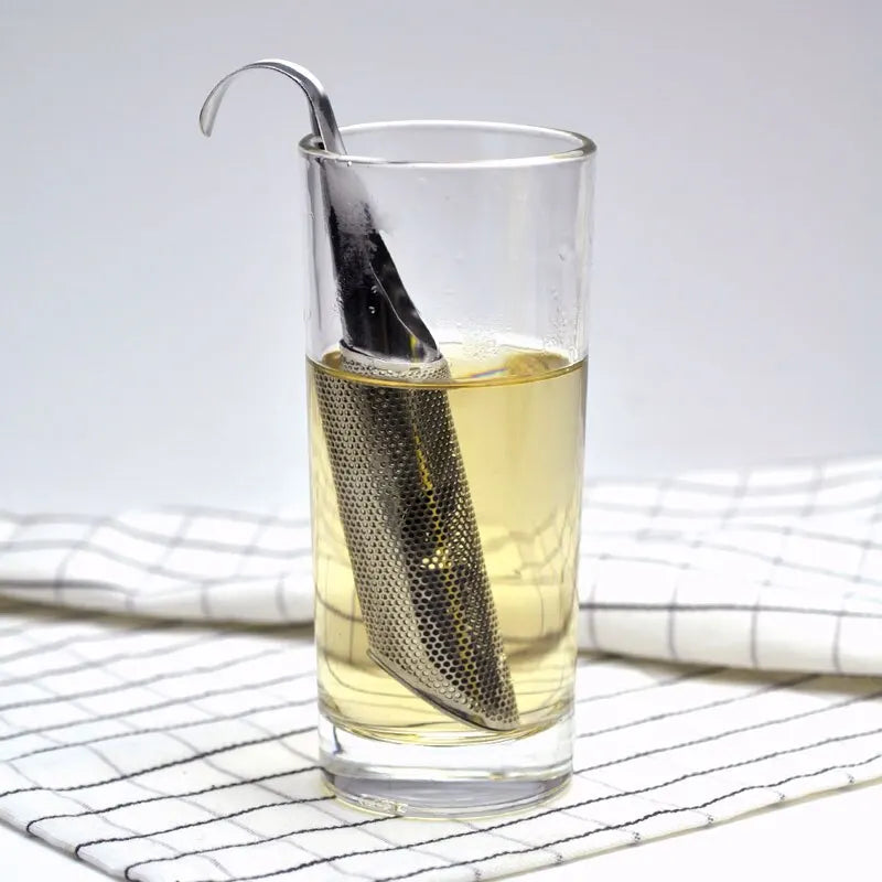 Stainless Steel Tea Infuser Stick – Sleek Loose Leaf Tea Strainer with Hook
