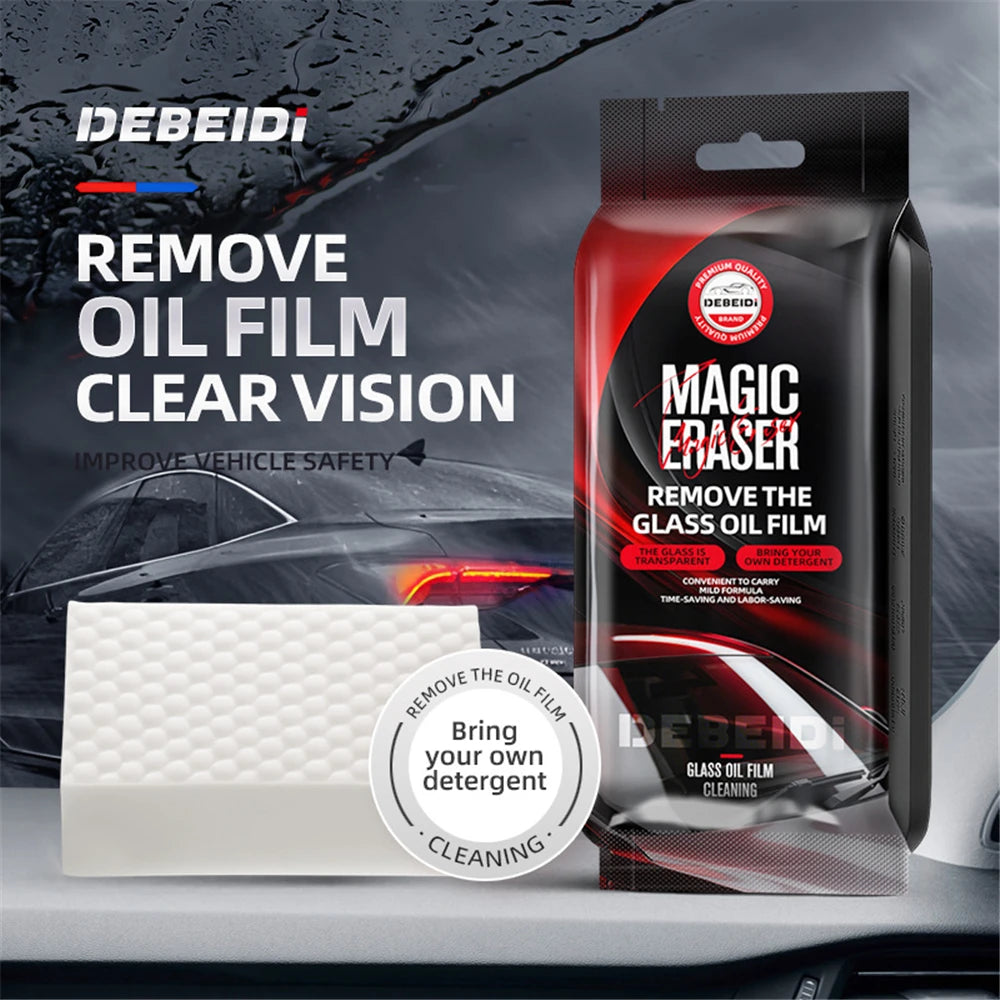 Magic Car Glass Oil Film Remover Sponge – Clear Vision in One Swipe