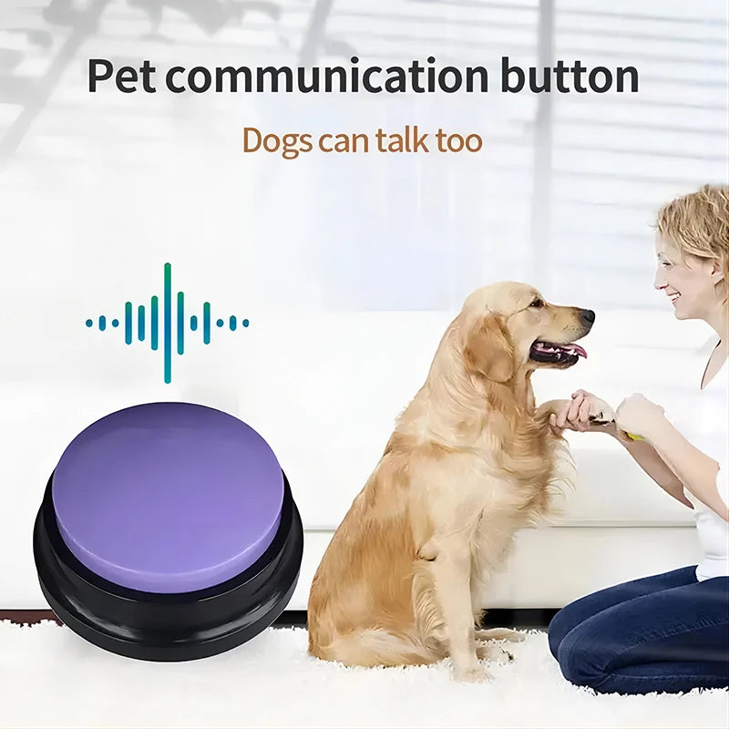 Interactive Recordable Dog Training Buttons – Portable & Fun Pet Toy