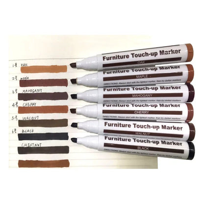 Furniture Repair Marker & Wax Stick Set – Easily Fix Scratches & Scuffs