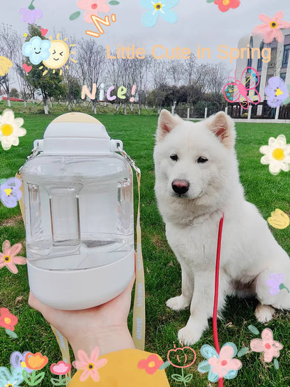 2-in-1 Portable Dog Water and Food Dispenser Bottle