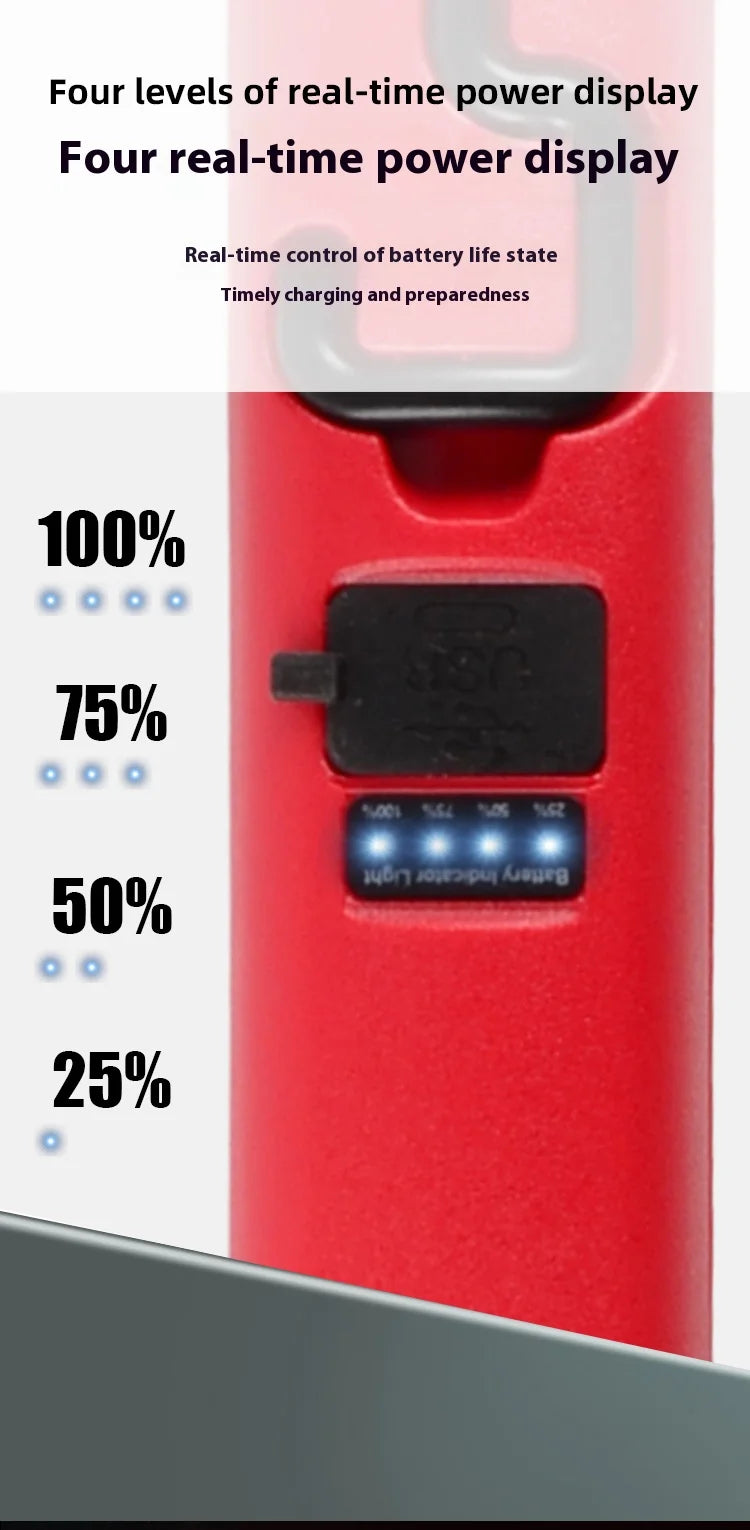 Rechargeable Magnetic COB Work Light – 360° Rotating LED Inspection Lamp