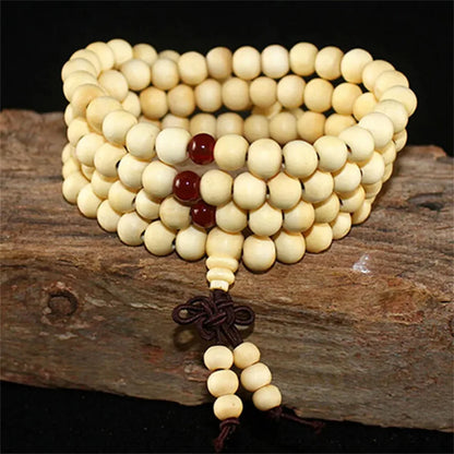 Natural Sandalwood 108 Bead Meditation Bracelet