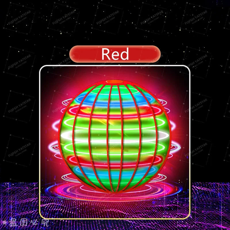 LED Hand-Controlled Flying Spinner Ball – 360° Hover & Boomerang Toy