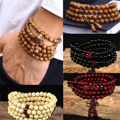 Natural Sandalwood 108 Bead Meditation Bracelet