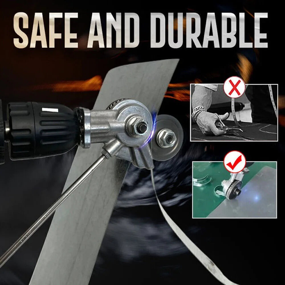 Drill-Powered Sheet Metal Cutter Head (Burr-Free Disc Shear)