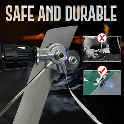 Drill-Powered Sheet Metal Cutter Head (Burr-Free Disc Shear)
