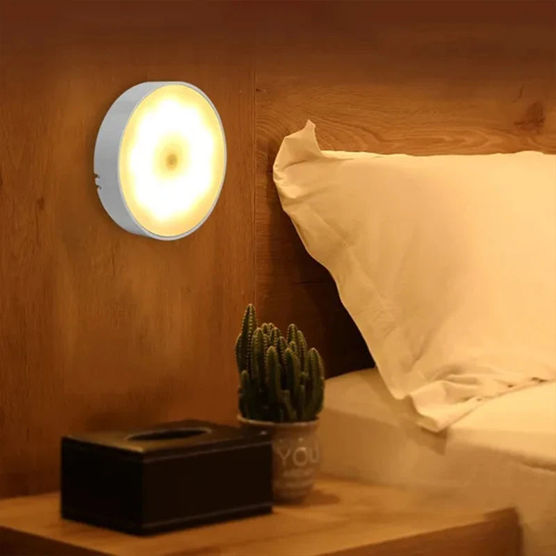 Motion-Sensing LED Night Light with Magnetic Base