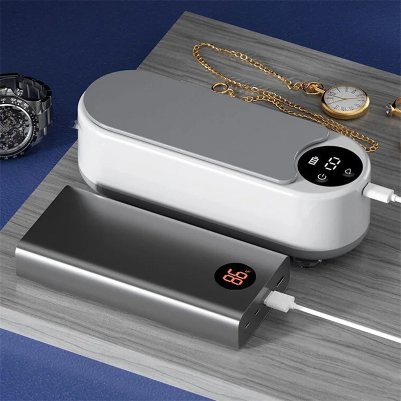 Portable 450ml Ultrasonic Cleaner for Jewelry, Glasses, and Makeup Brushes