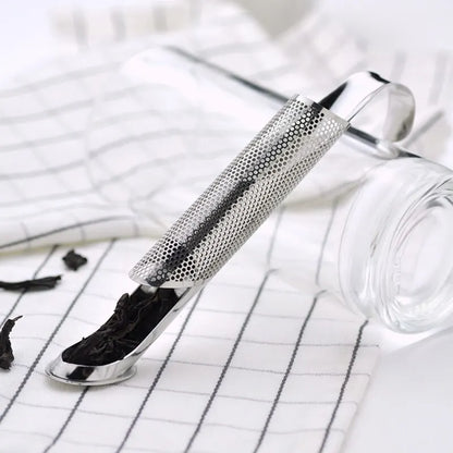 Stainless Steel Tea Infuser Stick – Sleek Loose Leaf Tea Strainer with Hook