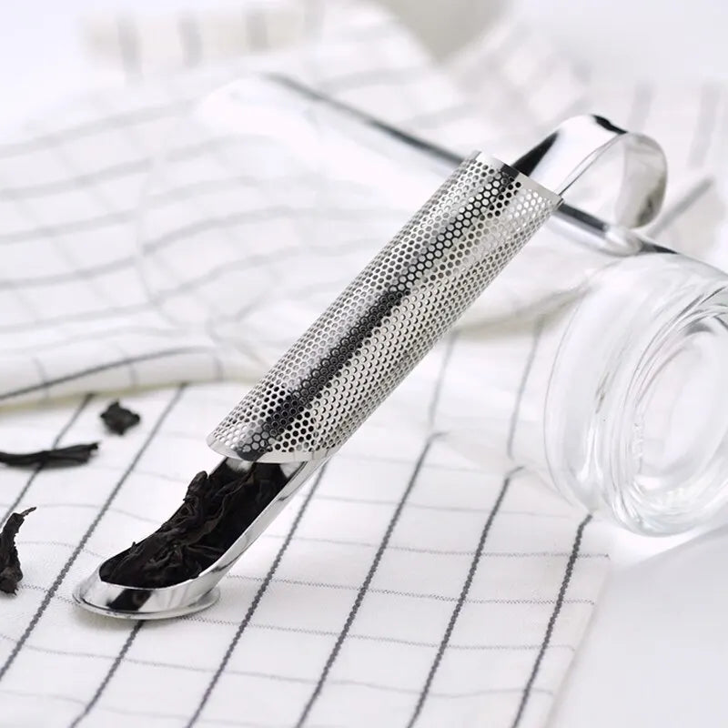 Stainless Steel Tea Infuser Stick – Sleek Loose Leaf Tea Strainer with Hook