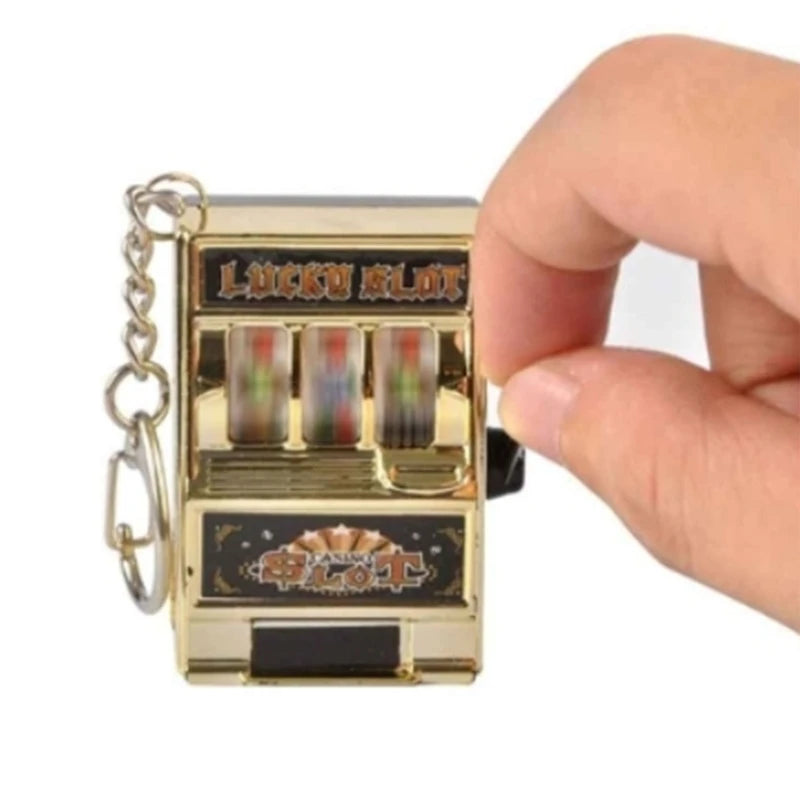 Mini Slot Machine Keychain – Lucky Charm and Fun Casino Pendant