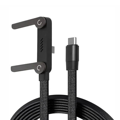 Fast Charging Cable with Foldable Phone Stand – 2-in-1 Design