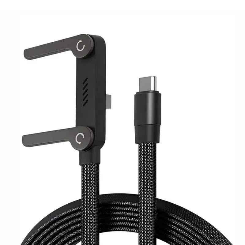 Fast Charging Cable with Foldable Phone Stand – 2-in-1 Design