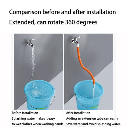 360° Rotating Flexible Faucet Extender with Universal G1/2 Connector