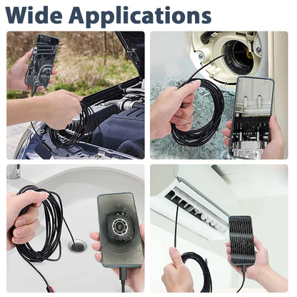 2MP Dual/Single Lens WiFi Endoscope Camera - Waterproof Borescope for Android & iPhone