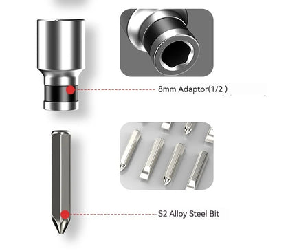 Heavy-Duty Impact Screwdriver Set – 7 or 13 Piece Set for Rusted Bolts