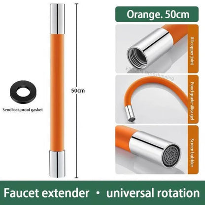 360° Rotating Flexible Faucet Extender with Universal G1/2 Connector