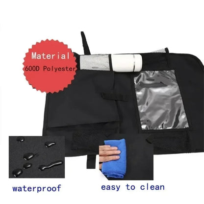 Car Backseat Organizer with Tablet Holder – Waterproof Seat Protector & Storage for Kids Travel