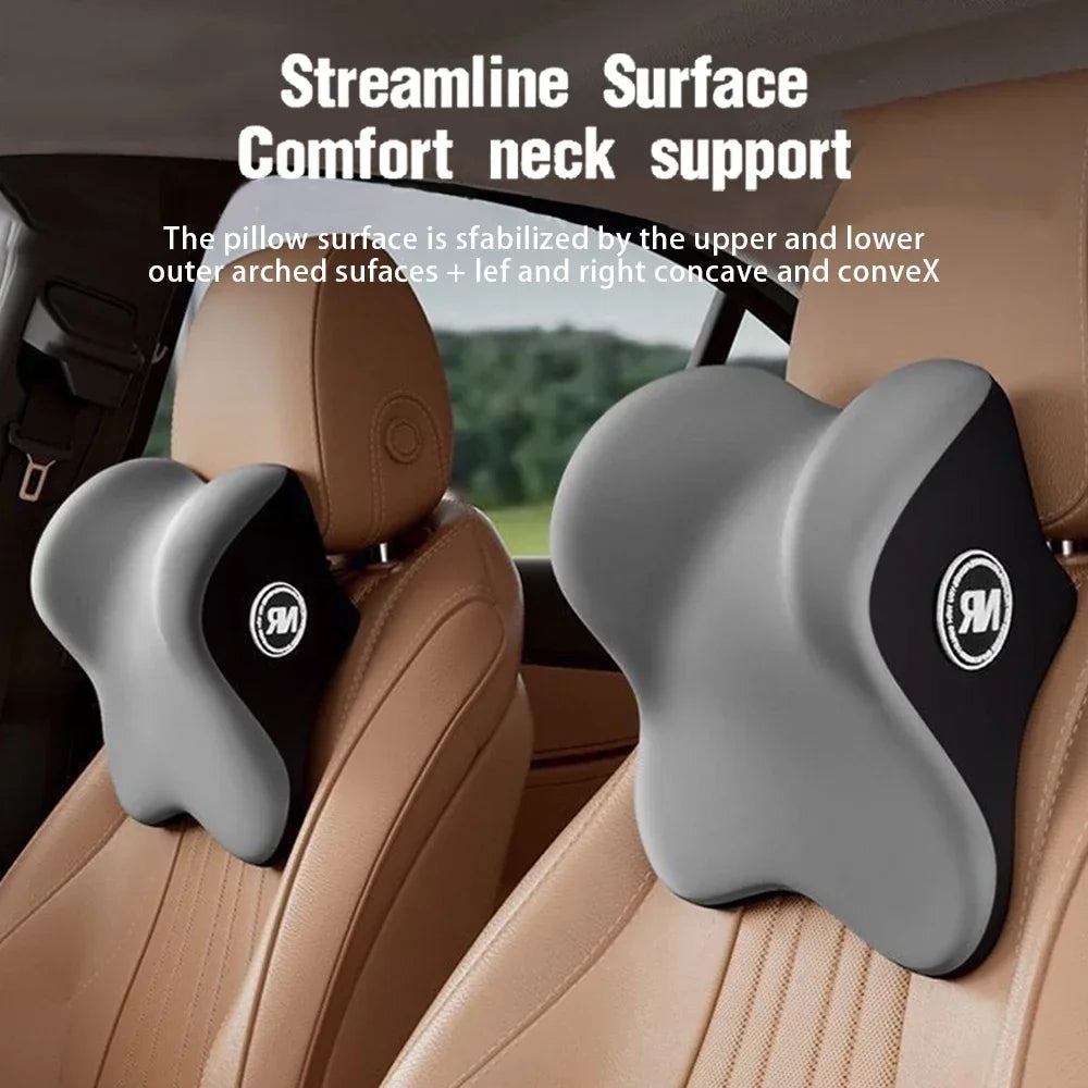 Premium Memory Foam Car Neck and Lumbar Support Cushion Set