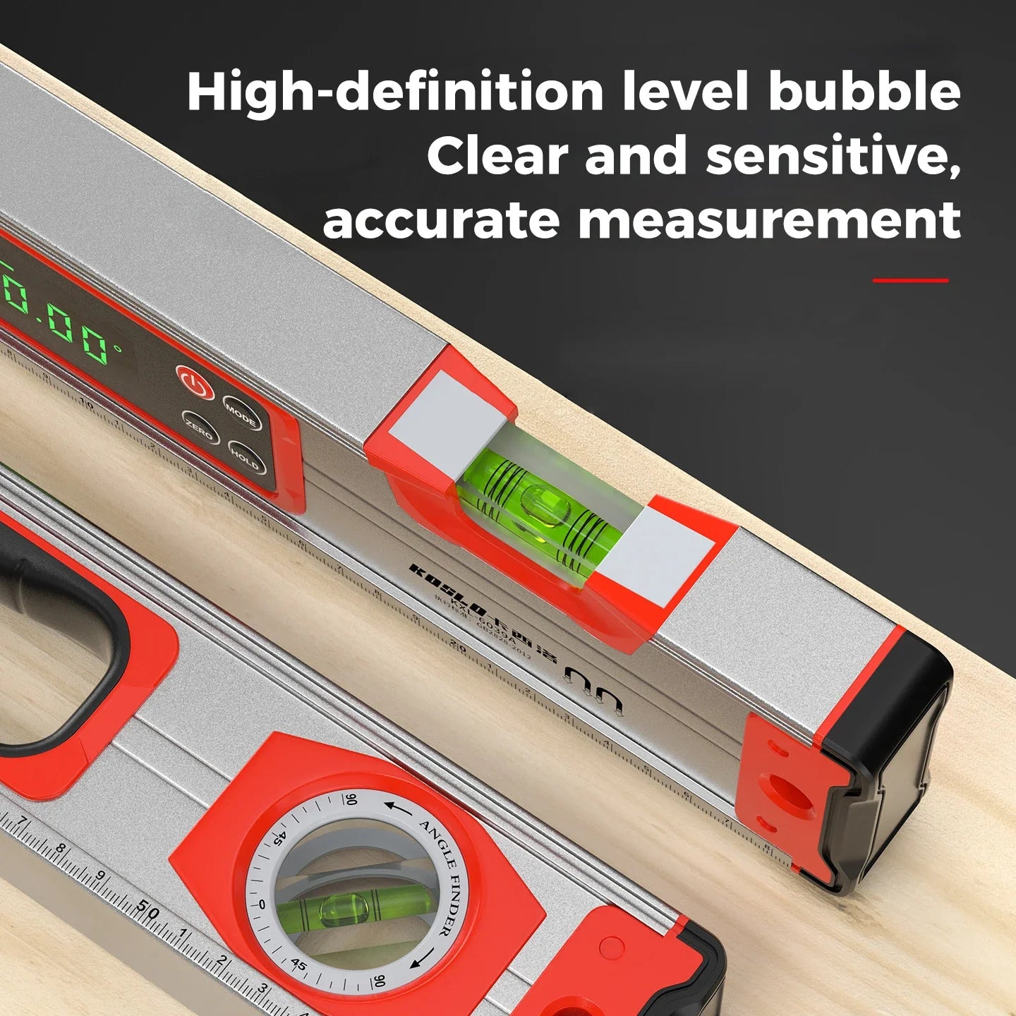Pro Digital Magnetic Spirit Level – LED Angle Finder(20/30/40 cm | 8″/12″/16″)