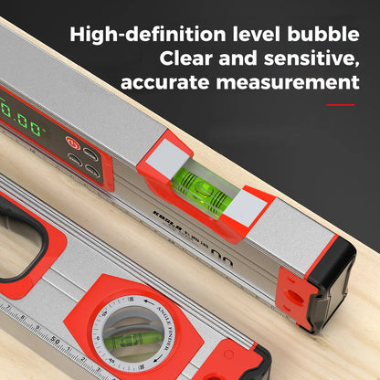 Pro Digital Magnetic Spirit Level – LED Angle Finder(20/30/40 cm | 8″/12″/16″)