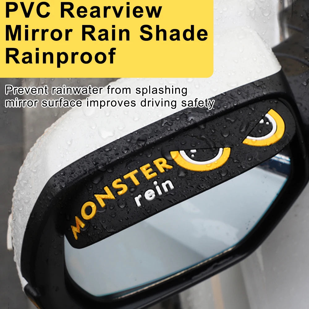 2PCS Universal Rearview Mirror Rain Shield - Waterproof & Anti-Fog Protector