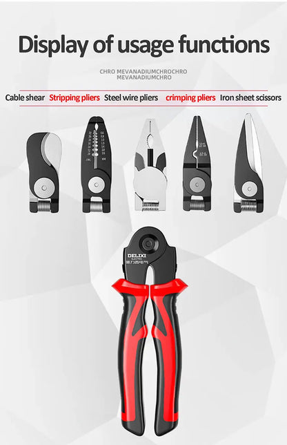 5-in-1 Multifunctional Pliers Set with Interchangeable Heads