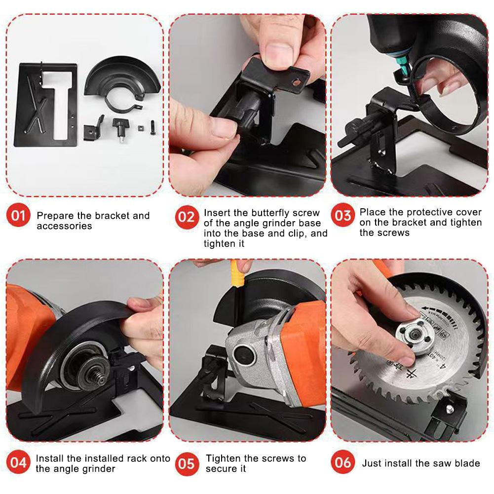 Universal Angle Grinder Cutting Stand – Heavy-Duty Bracket Conversion Kit