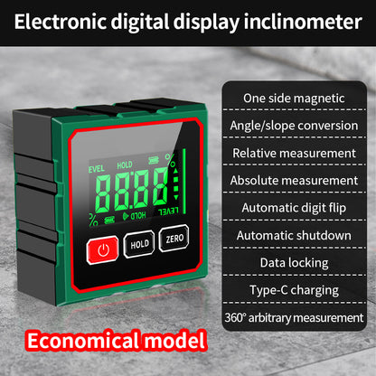 Digital Inclinometer with or without Laser – 1-Side or 4-Side Magnet – USB-C Rechargeable
