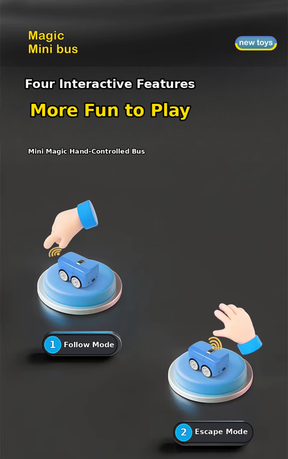 Gesture Sensing Mini Bus – Remote Control & Obstacle Avoidance Toy