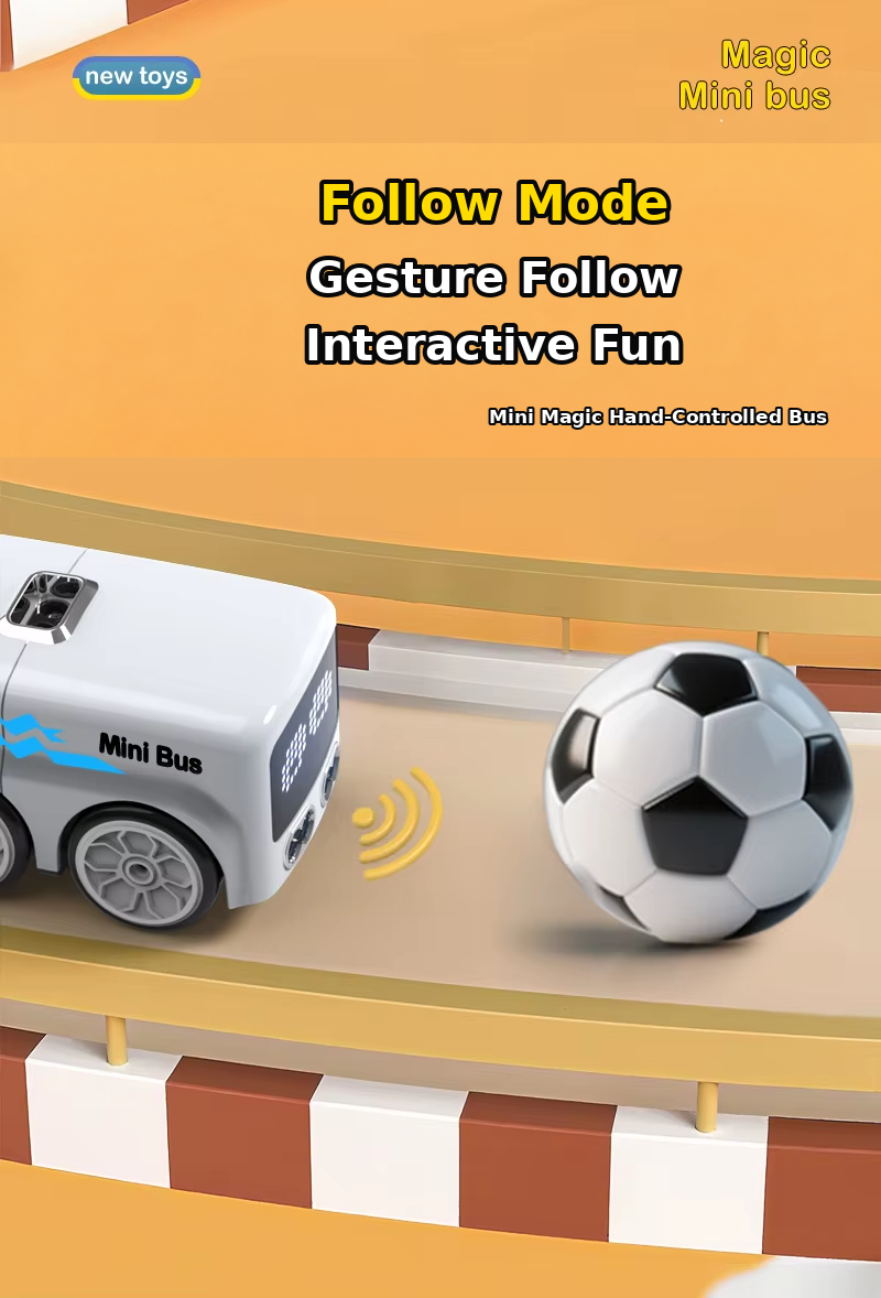 Gesture Sensing Mini Bus – Remote Control & Obstacle Avoidance Toy